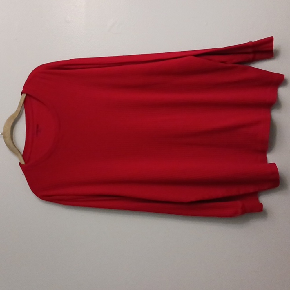 Land's End size XXL (50-52) men's 100% Cotton red long sleeve sweater